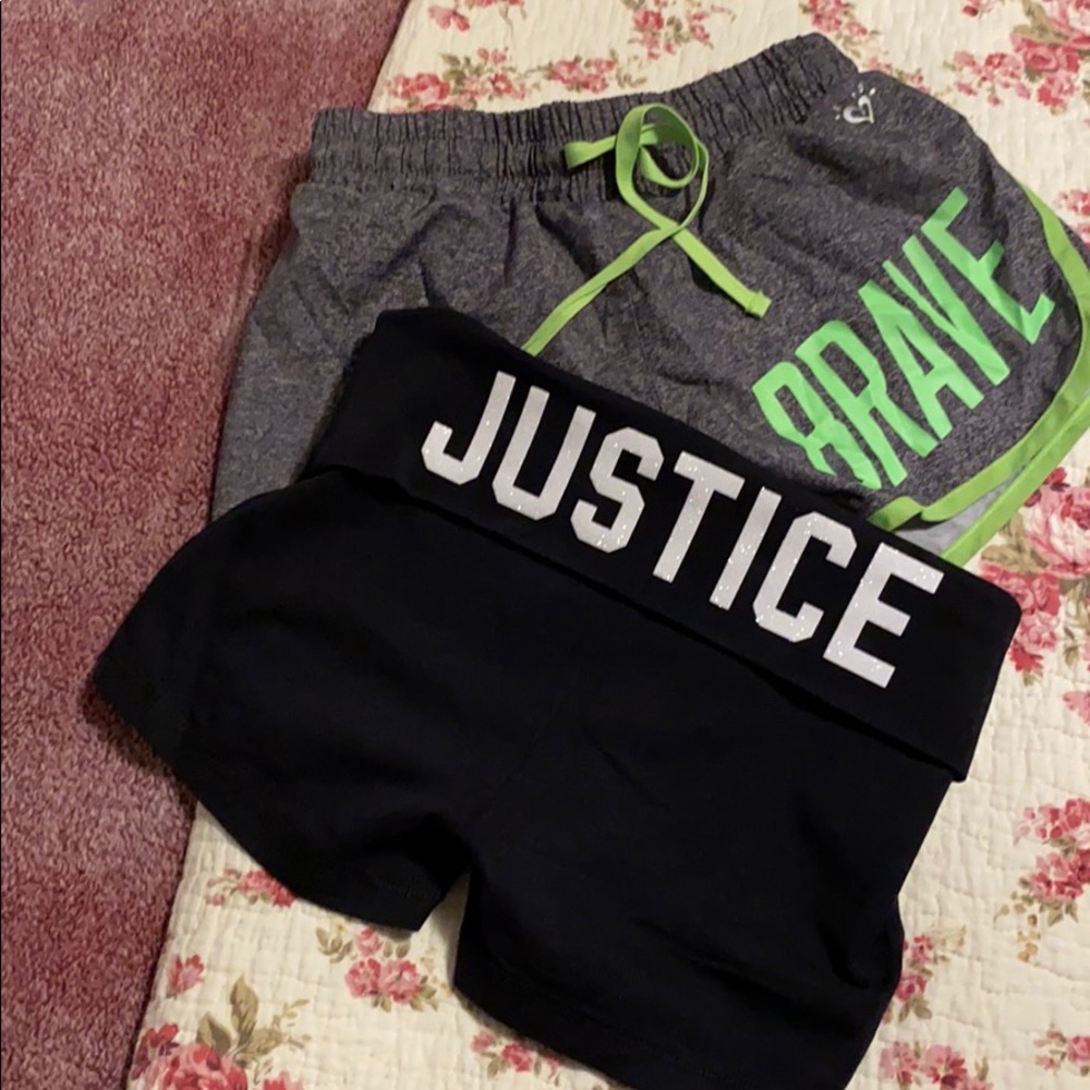 Two pairs of Justice shorts